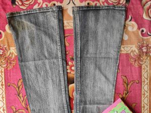 Boho embellished flared jeans