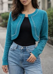 Teal Embellished Bolero Cardigan🎀🌸
