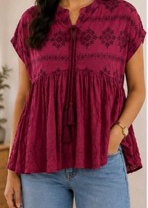 Peplum Top with high flare