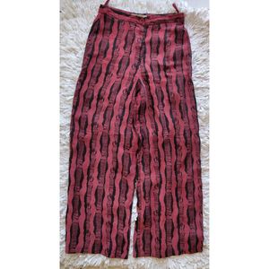 Bohemian-Style Ethnic-Print Wide-Leg Pants