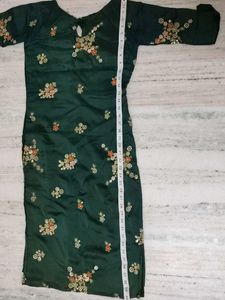 Emerald Green Embroidered Kurta