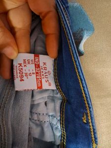 Flared Blue Denim Jeans