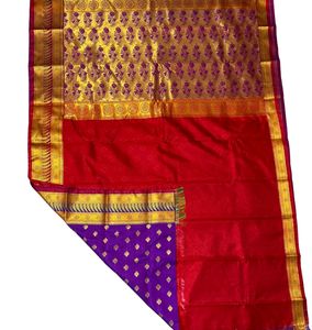 Banarasi Satin Allover Booti Saree For Women