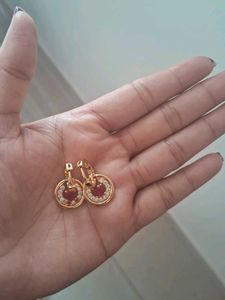 Elegant Rose Gold Tone Earrings