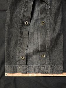 Archive Lace-Up Detail Black Denim Baggy Jeans