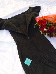 ❤️‍🔥Korean Black Off-Shoulder Mini Dress🥀