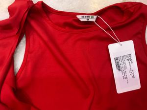 Red Ruffle Detail Co Ord Set