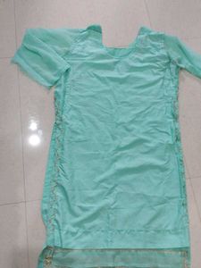 Elegant Teal Kurta Set with Embellishments