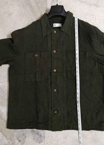 Men's Dark Green Short Sleeve Shirt