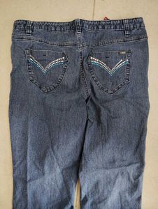 Women's Blue Wash Flare Jeans