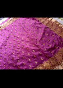 Elegant Pink Embroidered SILK Saree