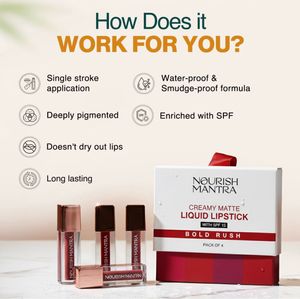 Nourish Mantra Liquid Lipstick Set Of 4