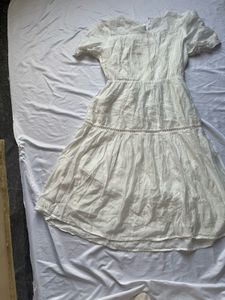 White Puff Sleeve Mini Dress
