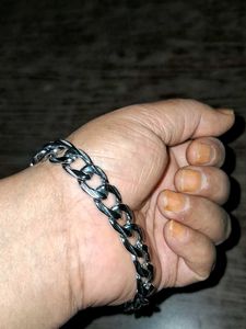 Silver Cuban Link Chain Bracelet
