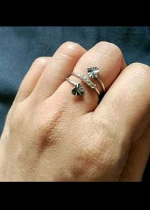 Heart & Clover Silver Ring