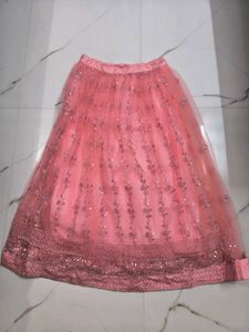Elegant Pink Sequined Lehenga Choli Set