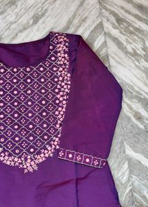Elegant Purple Kurta Set