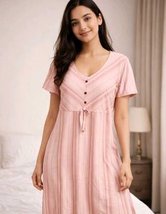 Cute Pink Striped Nightgown