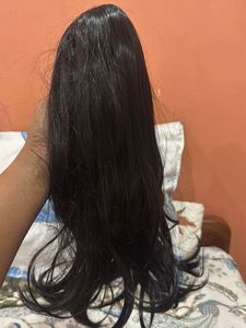 Women's dark brown pony hair wig