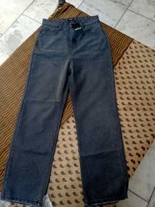 Branded grey jeans