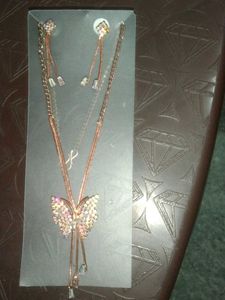 Butterfly Necklace and Earring Set