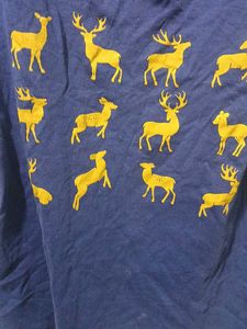 Blue Deer Print T-Shirt
