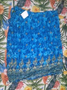 Blue & Gold Ethnic Skirt