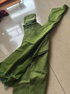Olive Green Salwar Duppata Set
