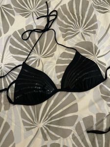 H&M Sparkly Black Bikini Top