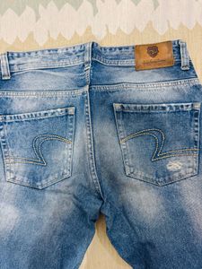 SPYKAR Distressed Blue Denim Jeans
