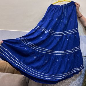Navratri Royal Blue Tiered Chaniya