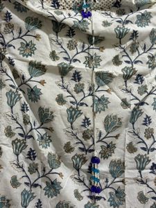 blue and white sharara set