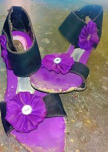 Purple Flower Heels