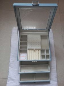 Elegant Blue Jewelry Organizer Box
