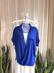 Imported stylish Royal Blue Wrap Top