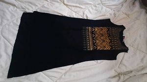 Elegant Black Kurta with Golden FoilPrint