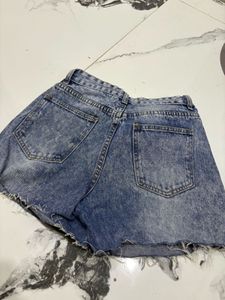 Distressed Denim Shorts