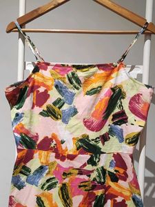 Colorful Abstract Print Mini Dress