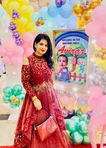 Stunning Maroon Ethnic Gown