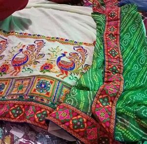 Colorful Embroidered Saree
