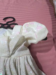 Sparkly Puffy Sleeve Dress