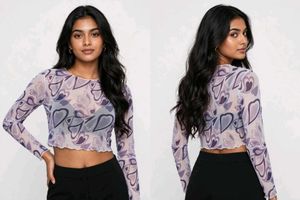 Sheer mesh top