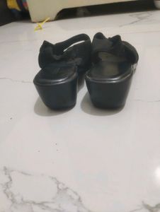 Bata Stylish Black Slingback Sandals