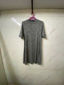 Grey Long Body Hugging Dress