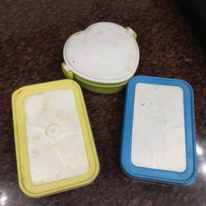 Set of 3 Colorful Lunch Boxes