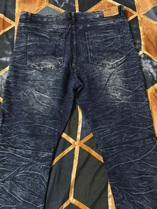 Men's Distressed Moto Jeans