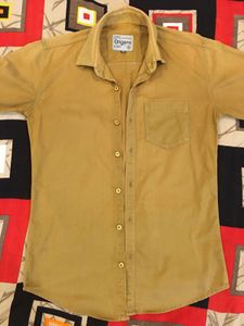 Men's Mustard Yellow Casual Shirt