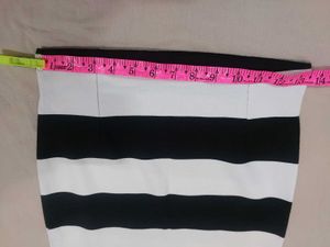B&amp;W Striped Bodycon Co-ord Skirt(stretch