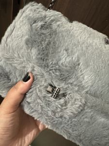 never used Fluffy Grey Shoulder Bag