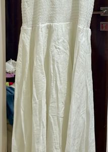 White Aesthetic Flowy Sundress